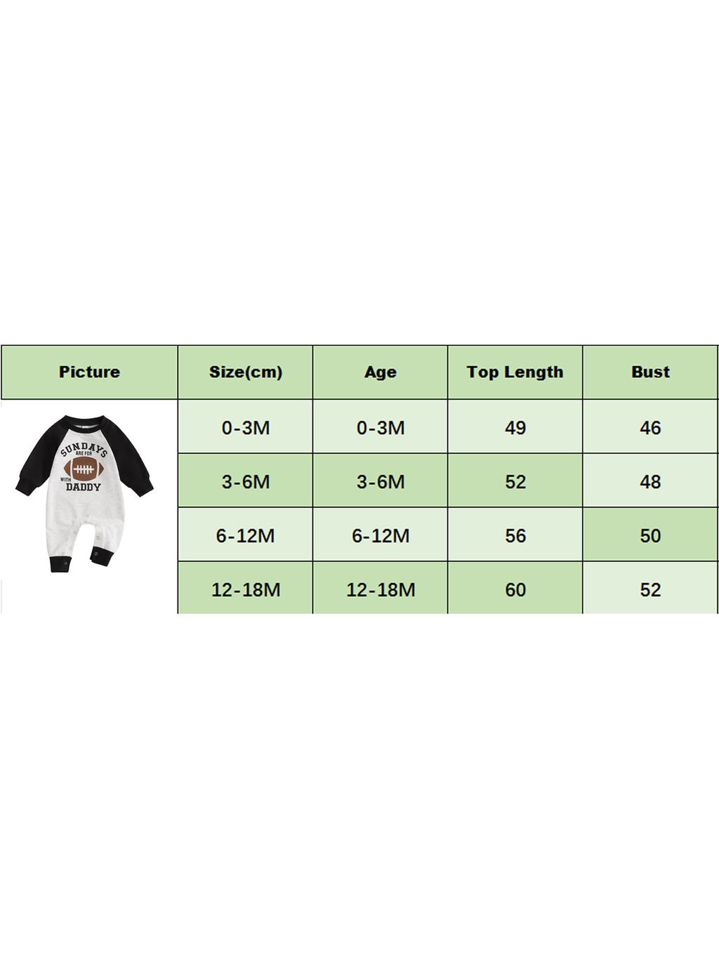 Newborn Baby Boy Football Season Jumpsuit Sundays are for Football with Daddy Sweatshirt Romper Playsuit Fall Clothes