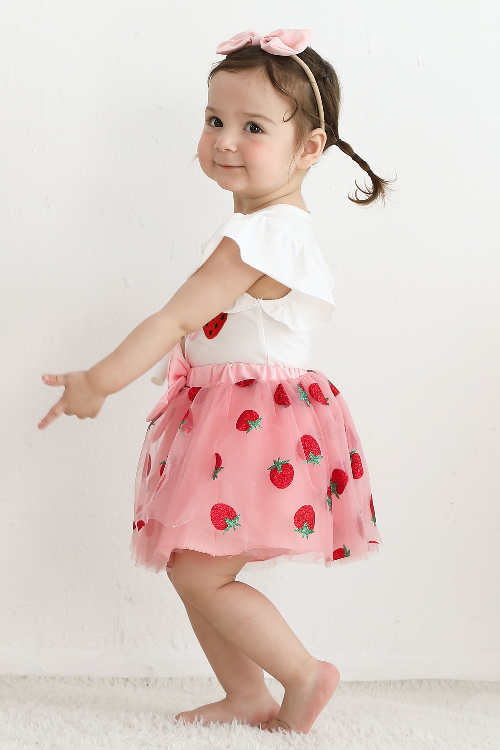 Younger Tree Baby Girl My First Birthday Dress Outfit Cute Short Sleeve Top Pink Princess Tutu Skirt Set for 12-18 Months