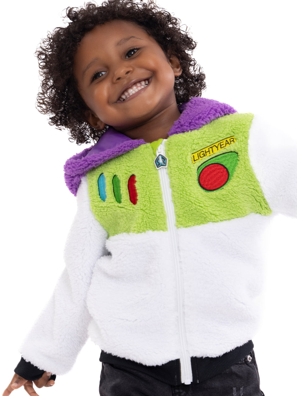 Disney Pixar Toy Story Toddler Boys Buzz Light Year Plush Fleece Full-Zip Cosplay Hoodie, Sizes 12M-5T