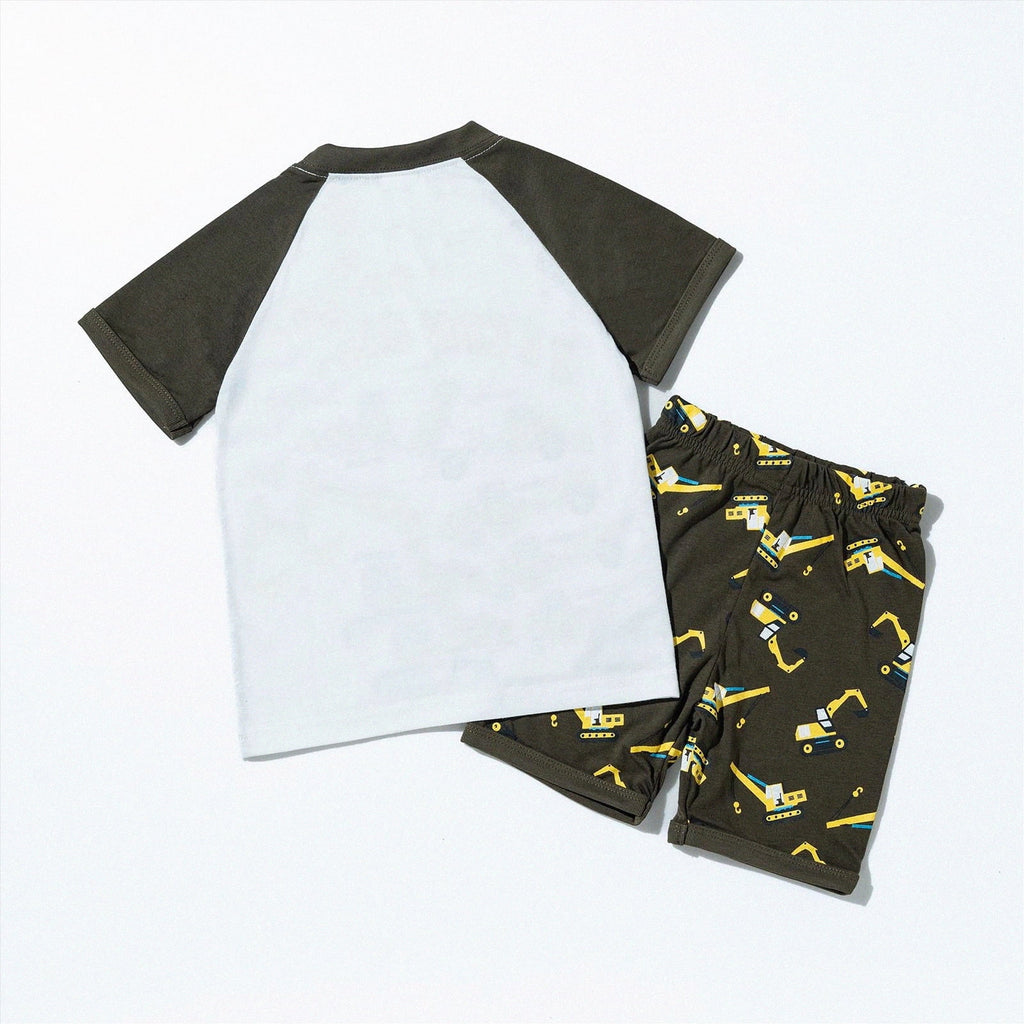 HCNTES Toddler Baby Boy Summer Clothes Set Kid Outfits Short Sleeves T-Shirt Tops + Shorts Cute Outfits Set For Kids 2t 3t 4t 5t 6t 7t 8t 9t(G-White,5-6 Years)