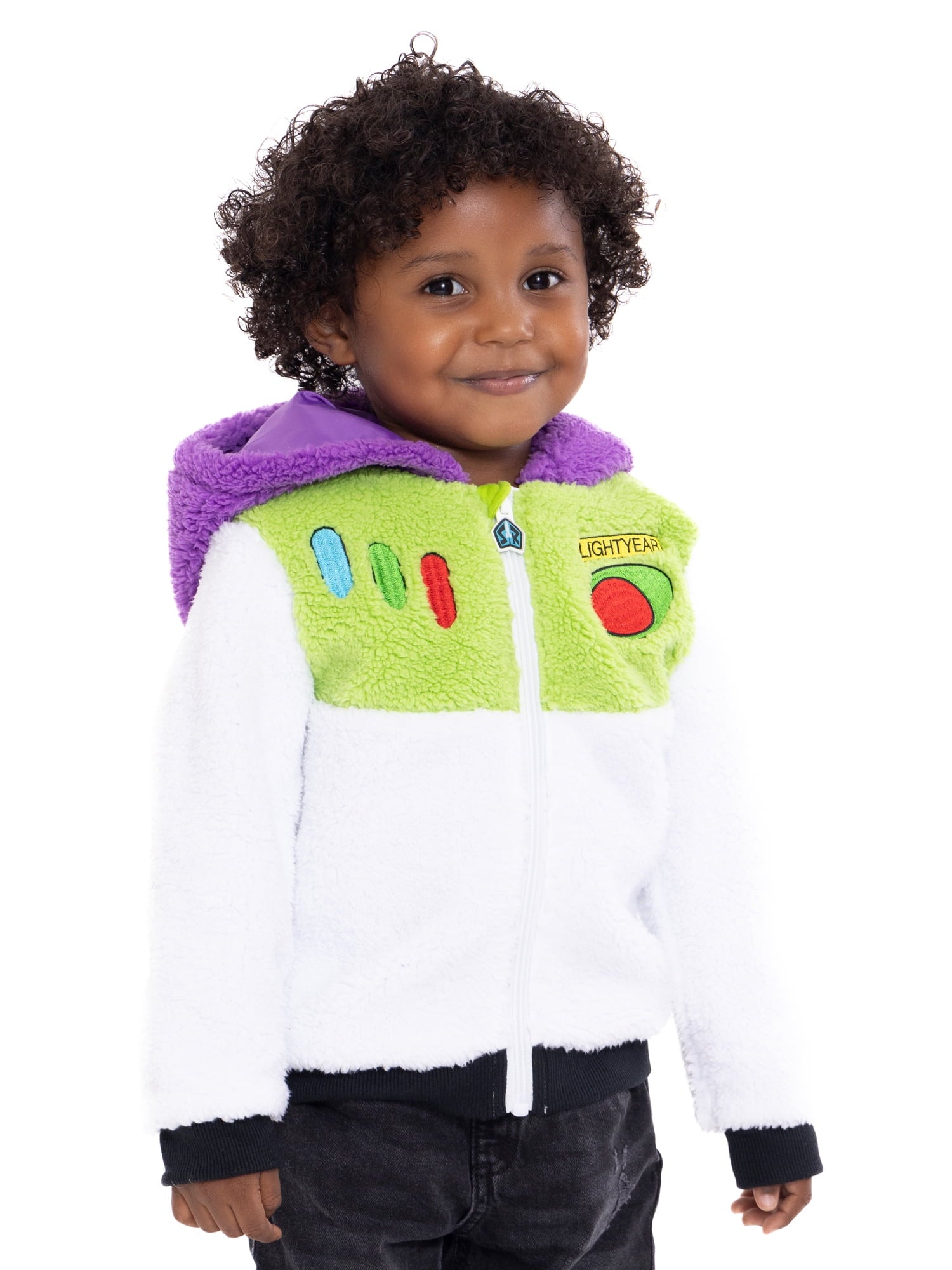 Disney Pixar Toy Story Toddler Boys Buzz Light Year Plush Fleece Full-Zip Cosplay Hoodie, Sizes 12M-5T