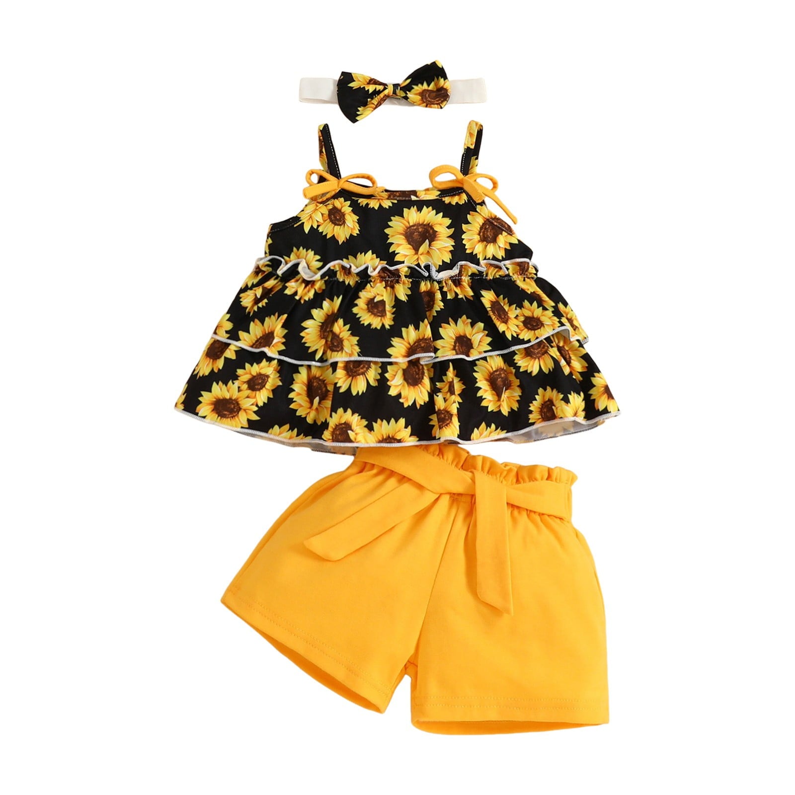 Caqnni Toddler Baby Girl Summer Clothes Outfit Funny Letter T Shirt Top Short Set Infant Girl Clothes 6 12 18 months 2T 3T Shorts Set Blue 9-12 Months