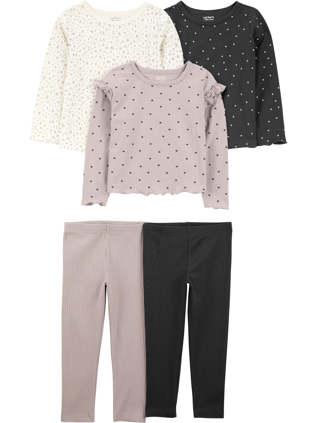 Carter's Child of Mine Baby and Toddler Girl Outfit Set, 5-Piece, Sizes 12M-5T