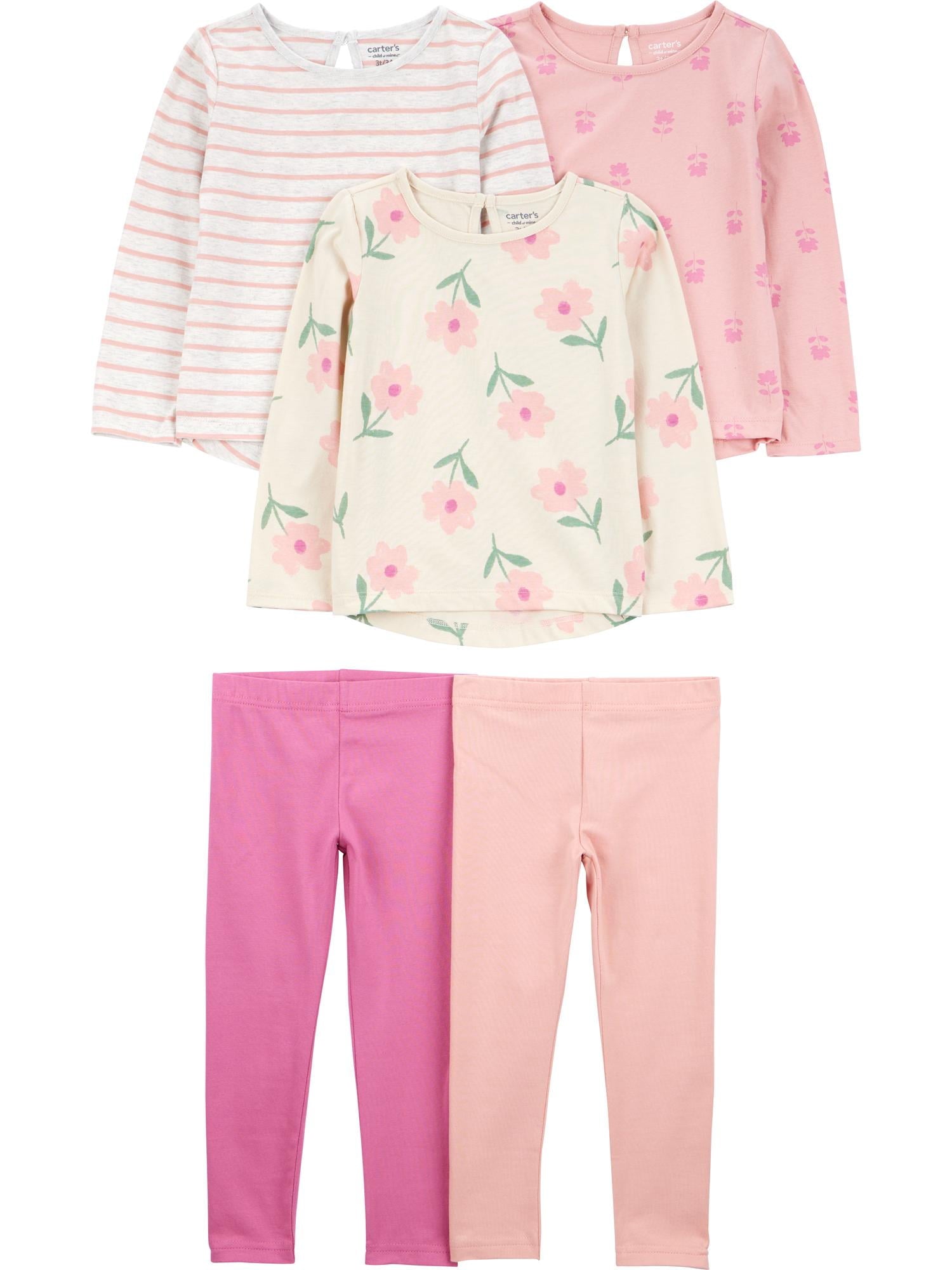 Carter's Child of Mine Baby and Toddler Girl Outfit Set, 5-Piece, Sizes 12M-5T