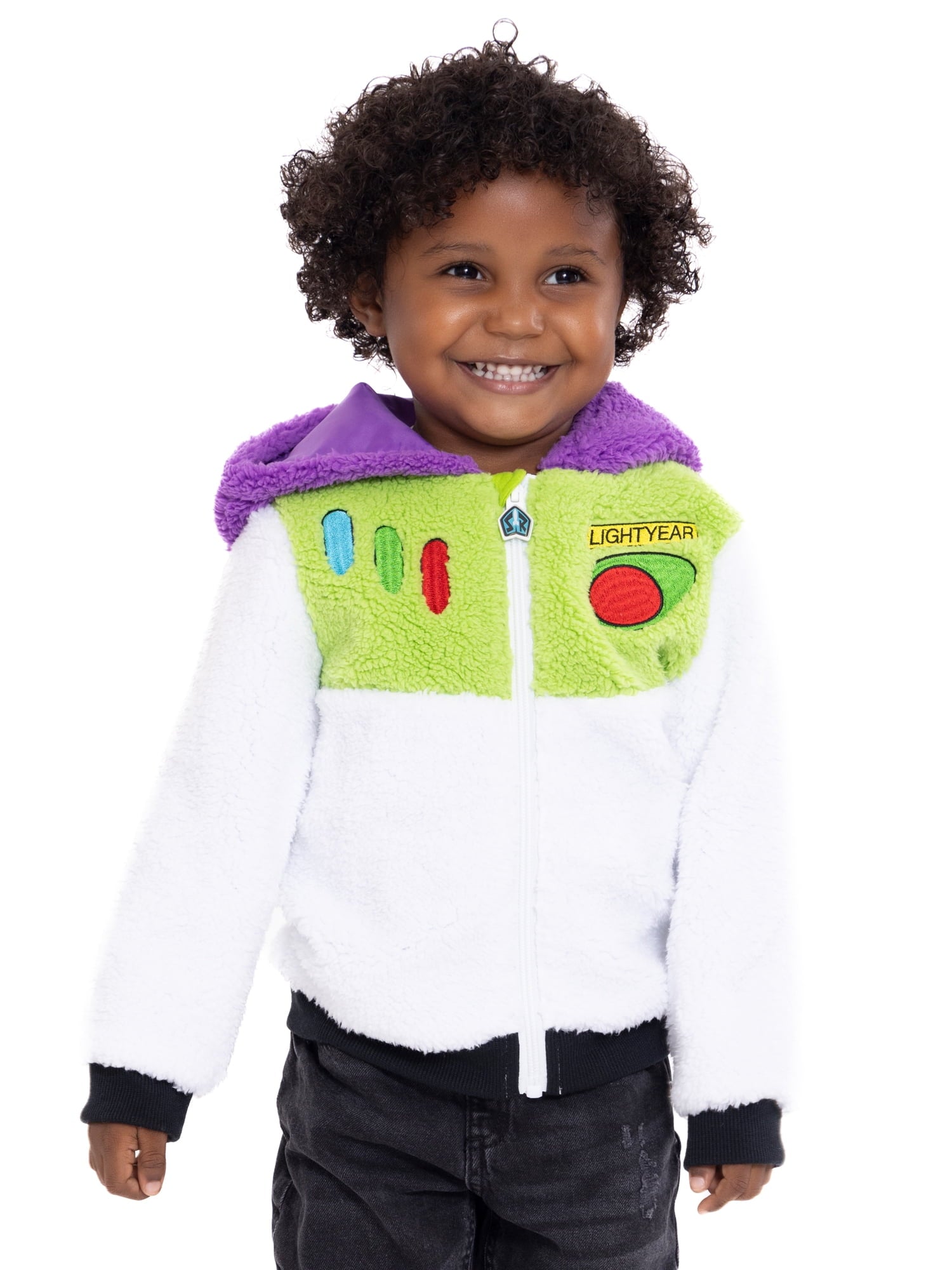 Disney Pixar Toy Story Toddler Boys Buzz Light Year Plush Fleece Full-Zip Cosplay Hoodie, Sizes 12M-5T
