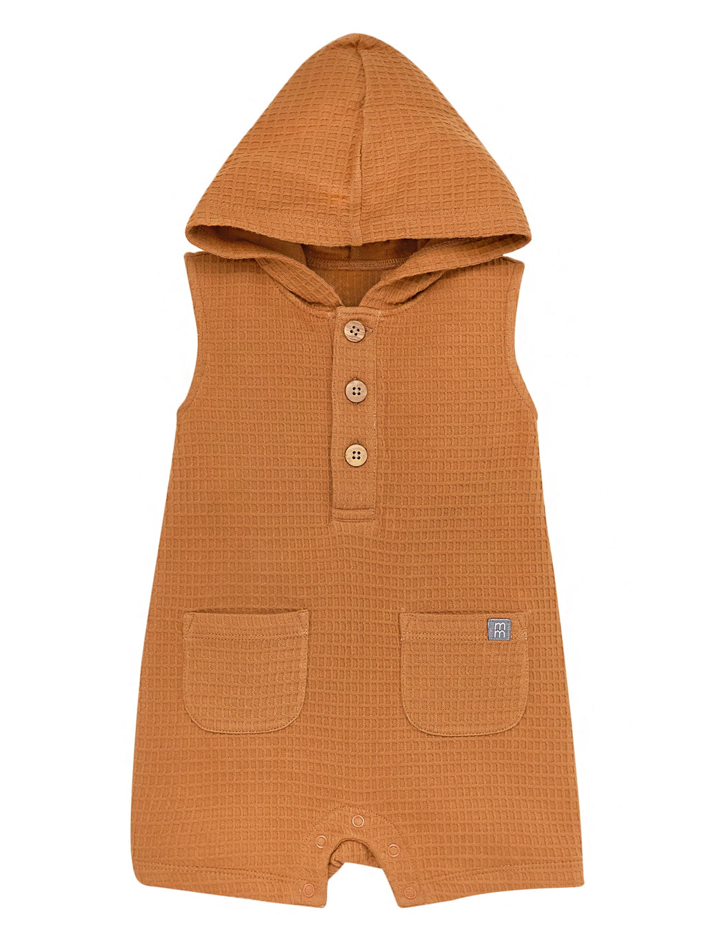 Modern Moments by Gerber Baby Boy Cotton Hooded Sleeveless Romper, Sizes 0/3 Months - 24 Months