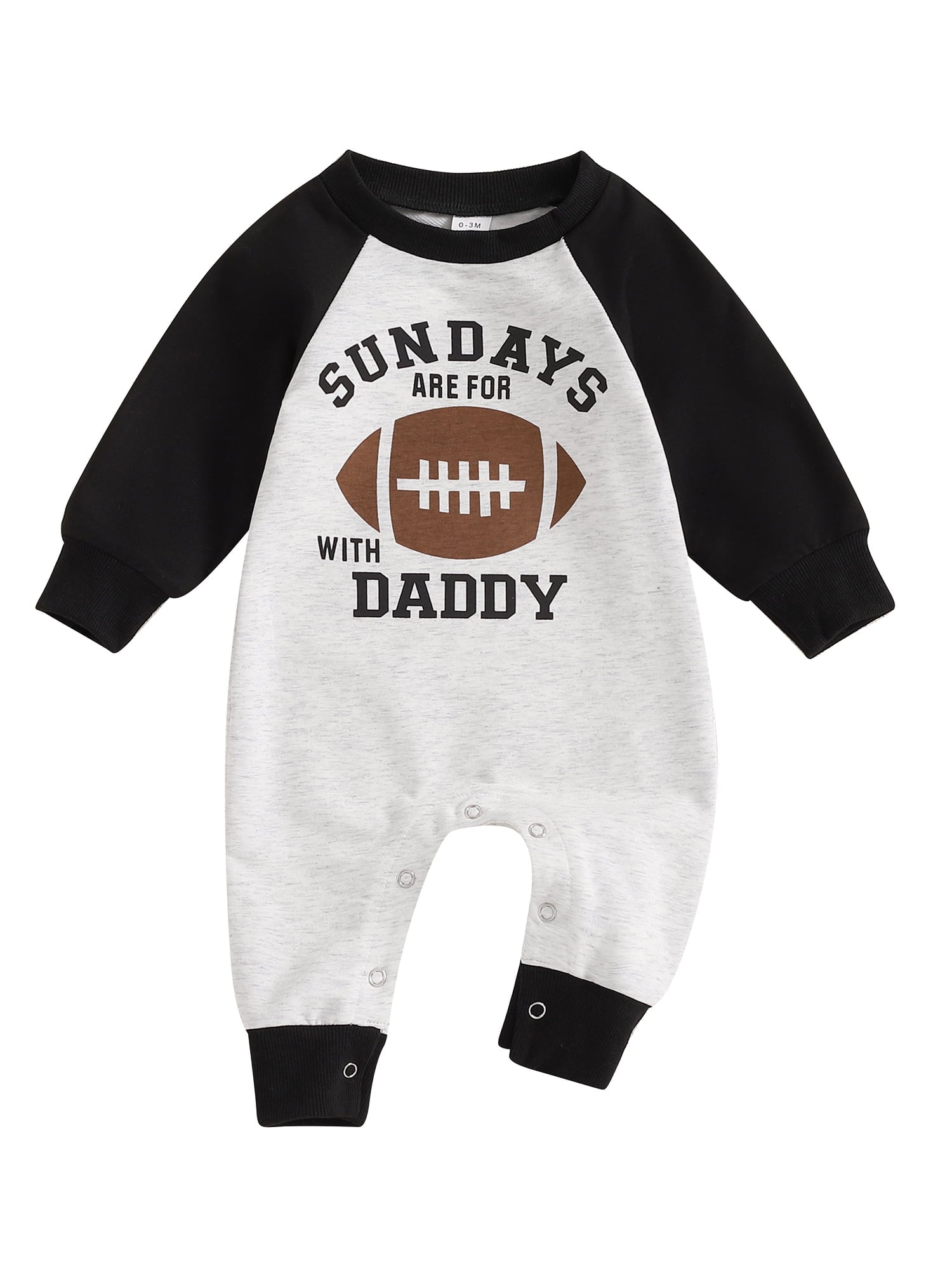 Newborn Baby Boy Football Season Jumpsuit Sundays are for Football with Daddy Sweatshirt Romper Playsuit Fall Clothes