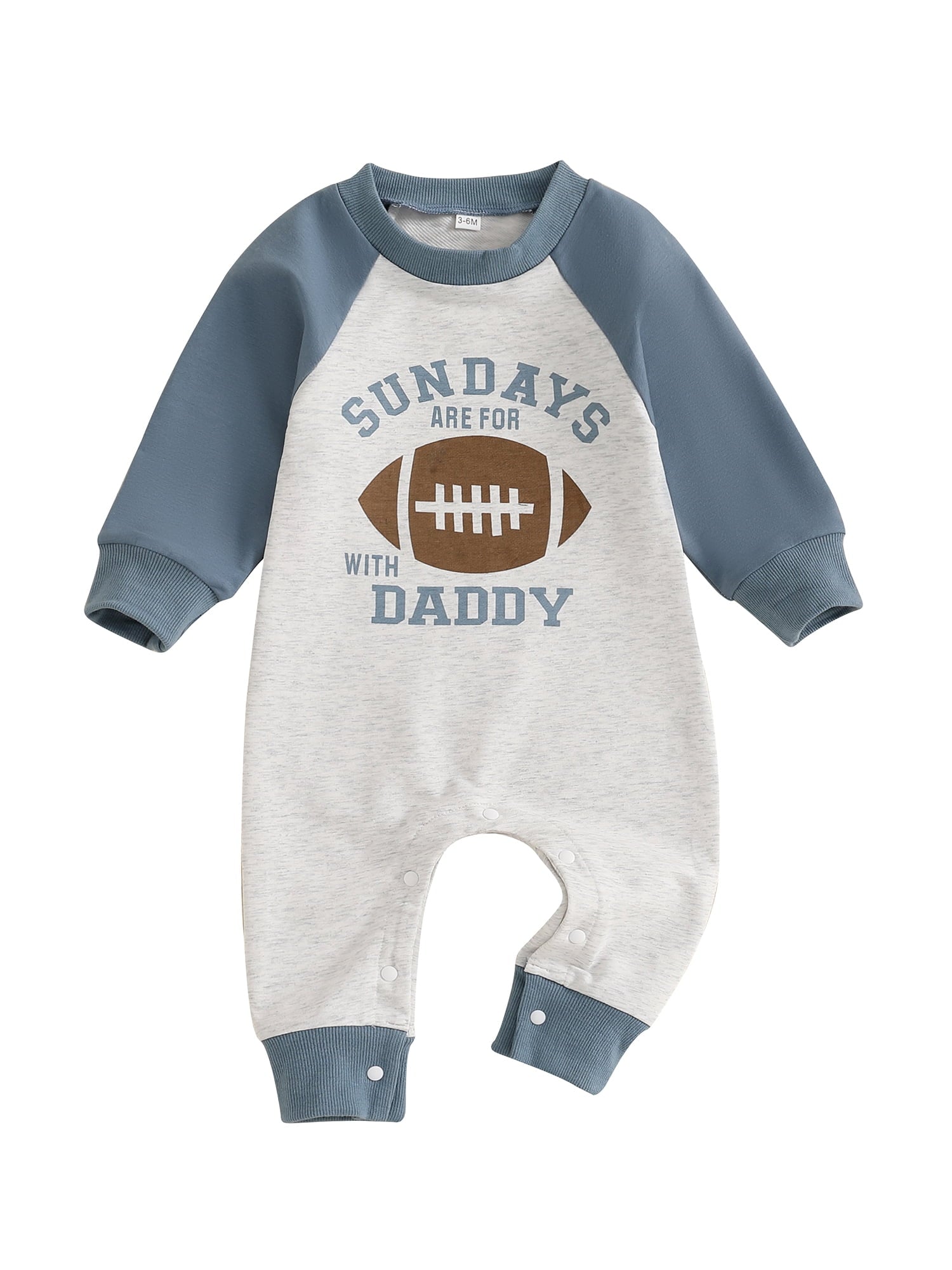 Newborn Baby Boy Football Season Jumpsuit Sundays are for Football with Daddy Sweatshirt Romper Playsuit Fall Clothes