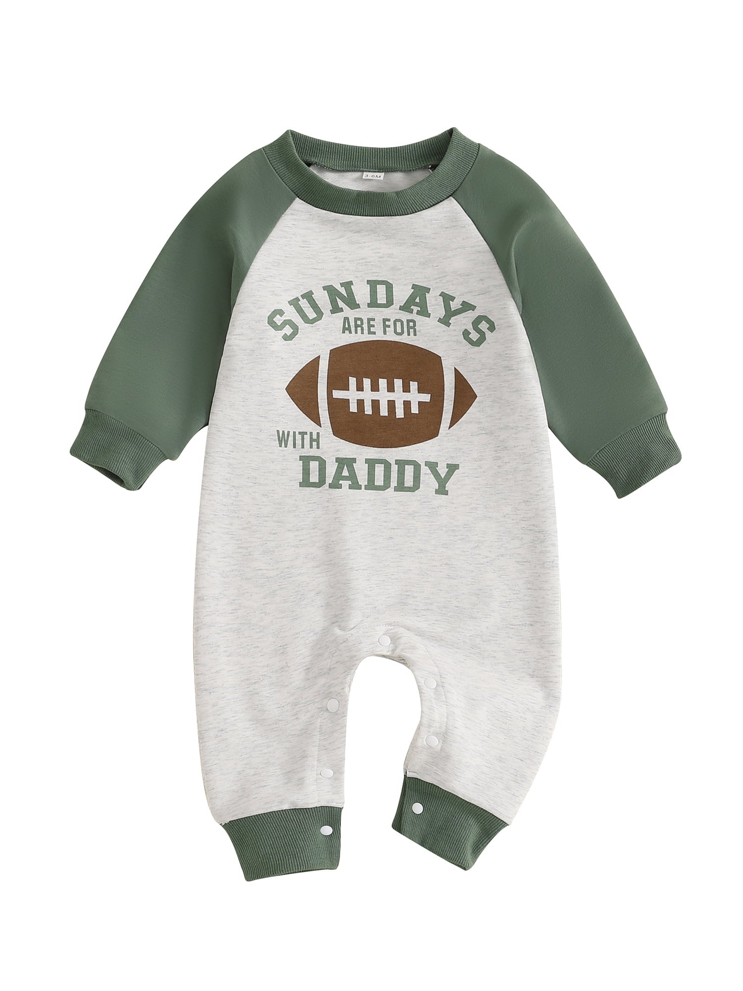 Newborn Baby Boy Football Season Jumpsuit Sundays are for Football with Daddy Sweatshirt Romper Playsuit Fall Clothes