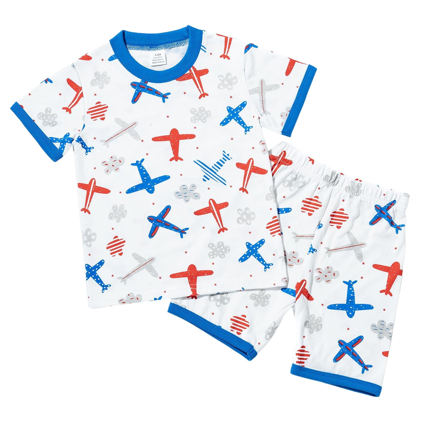 TOWED22 Toddler Boy Shorts Set - 2 Piece Short Sleeve Graphic Tees and Stretch Shorts for Boys - Toddler Summer Clothes(Grey,4-5 Y)