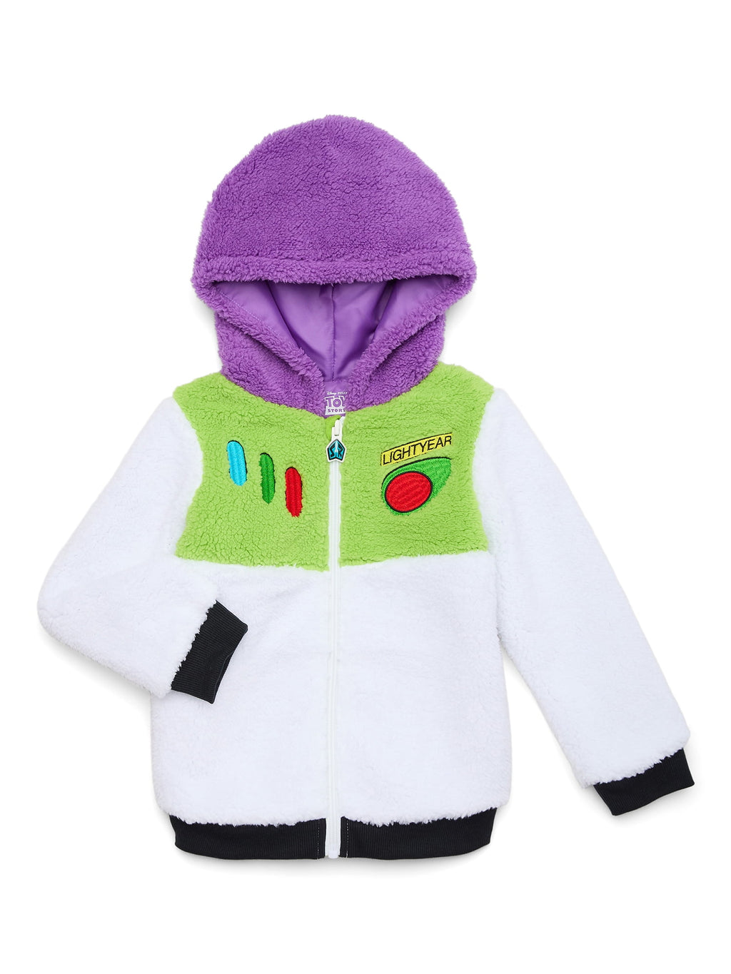 Disney Pixar Toy Story Toddler Boys Buzz Light Year Plush Fleece Full-Zip Cosplay Hoodie, Sizes 12M-5T