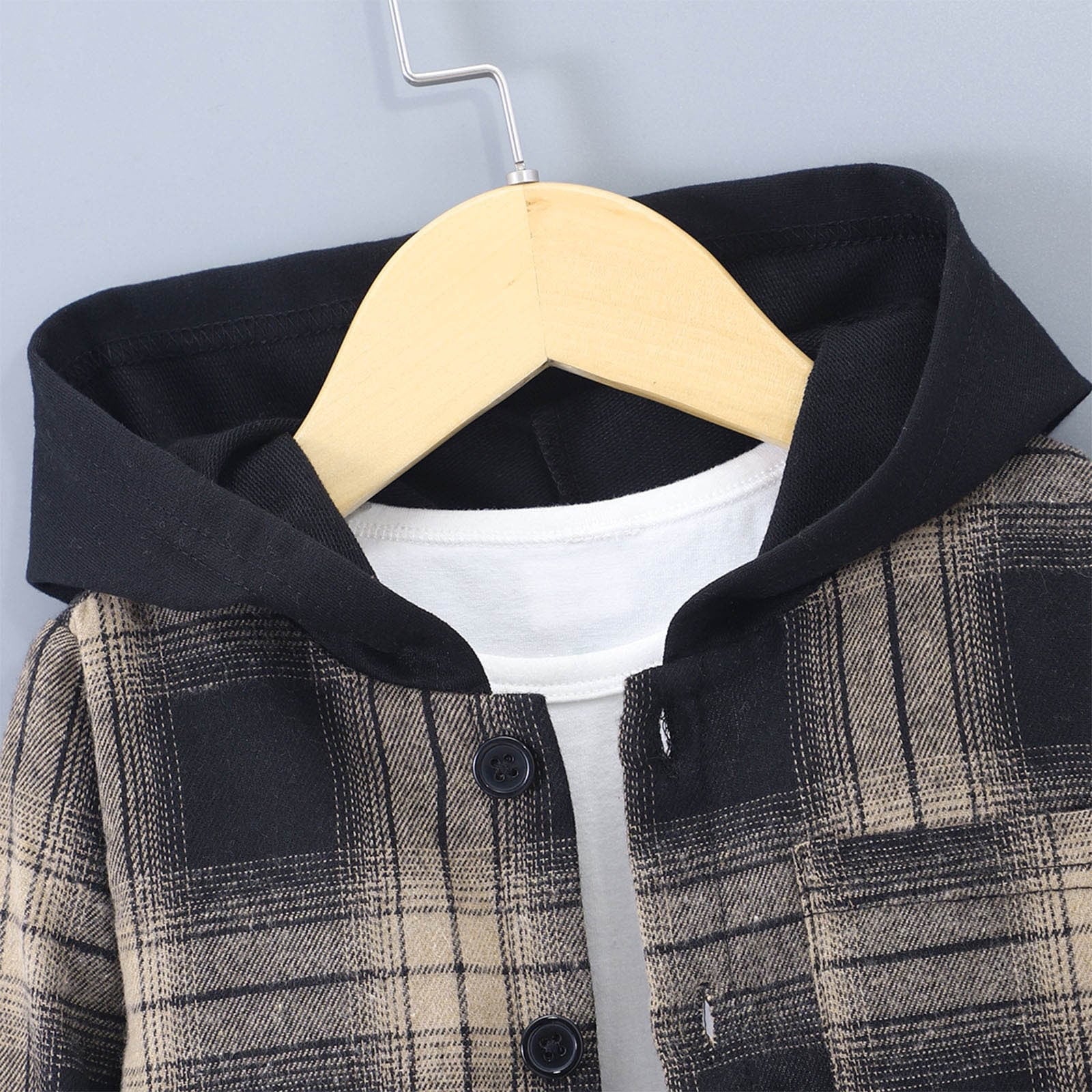 Staki Kids Sweatsuit Boys Clothes Boy Outfits 2-Piece Long Sleeve Hoodie and Camouflage Pants Boys Fall Winter Clothes(Brown,3 Years)