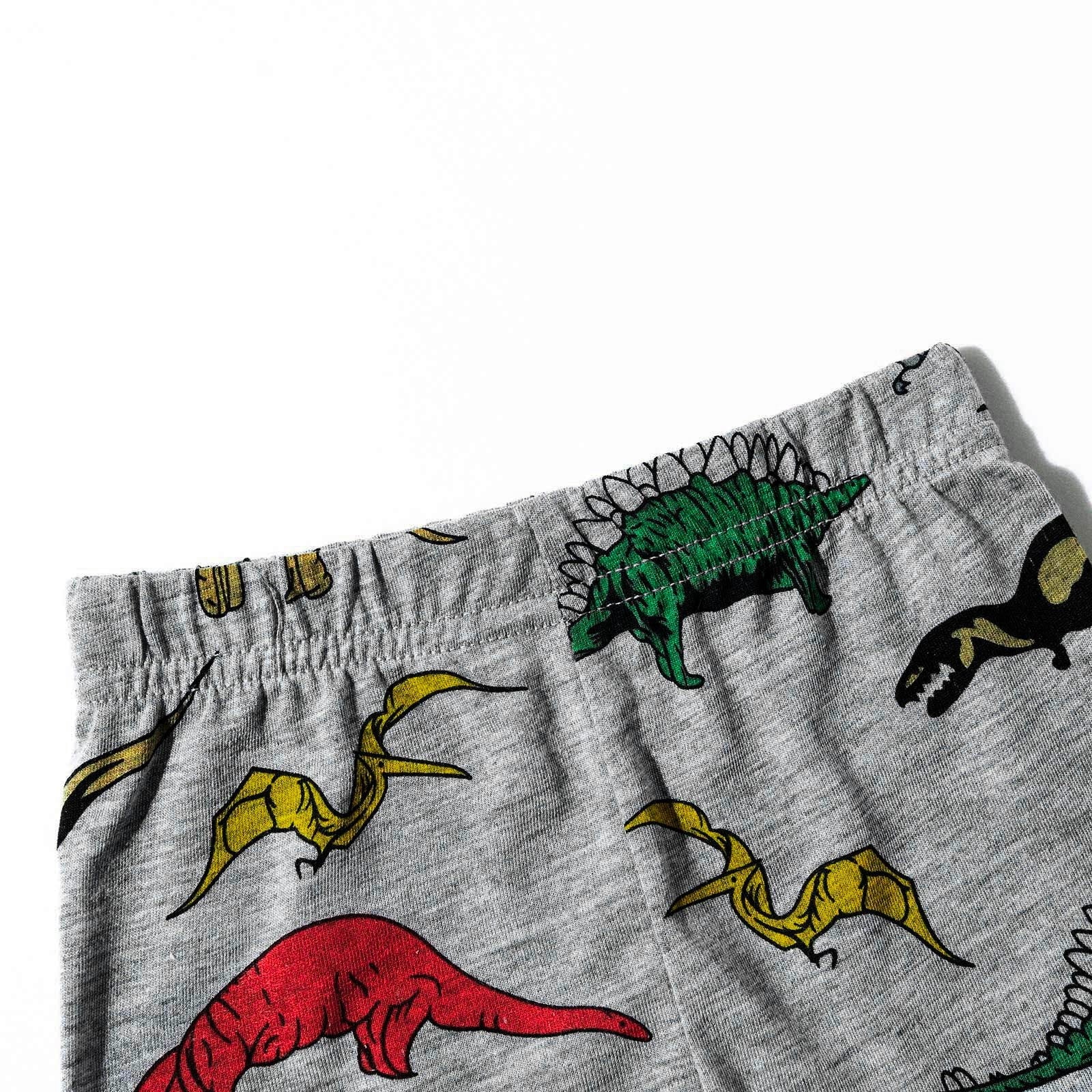 TOWED22 Toddler Boy Shorts Set - 2 Piece Short Sleeve Graphic Tees and Stretch Shorts for Boys - Toddler Summer Clothes(Grey,4-5 Y)