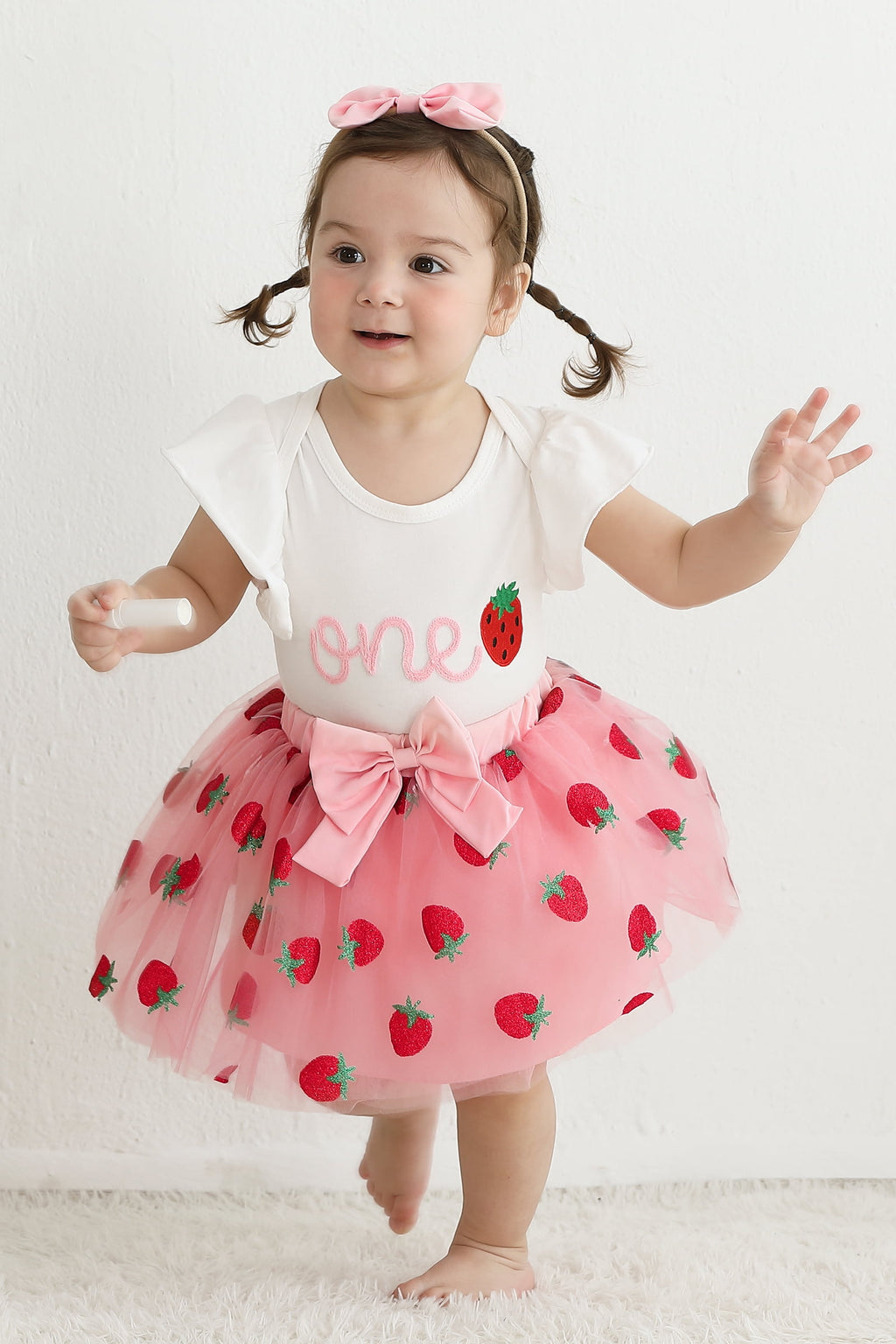 Younger Tree Baby Girl My First Birthday Dress Outfit Cute Short Sleeve Top Pink Princess Tutu Skirt Set for 12-18 Months