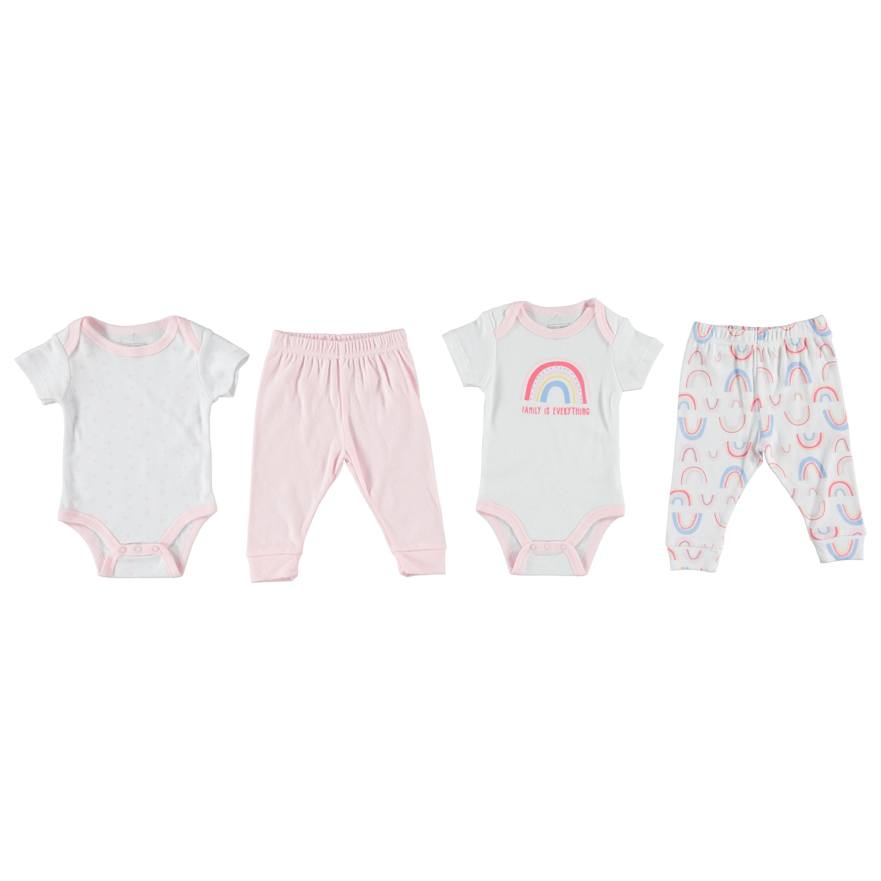 Baby Gear Baby Girl 4 PC Jogger Set, Sizes Newborn-9 Months