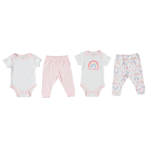 Baby Gear Baby Girl 4 PC Jogger Set, Sizes Newborn-9 Months