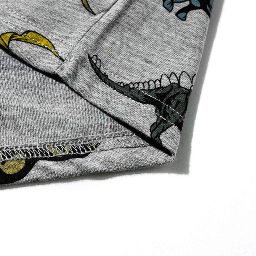 TOWED22 Toddler Boy Shorts Set - 2 Piece Short Sleeve Graphic Tees and Stretch Shorts for Boys - Toddler Summer Clothes(Grey,4-5 Y)