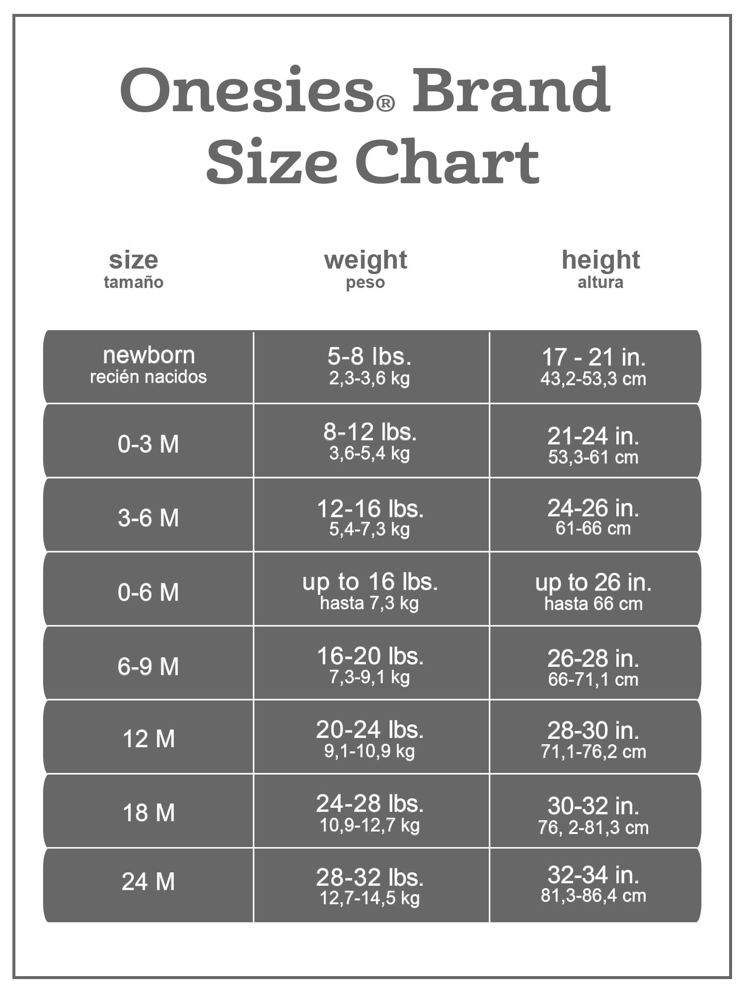 Onesies Brand Gender Neutral Footless Unionsuits, 3-Pack, Sizes 0/3 Months - 5T